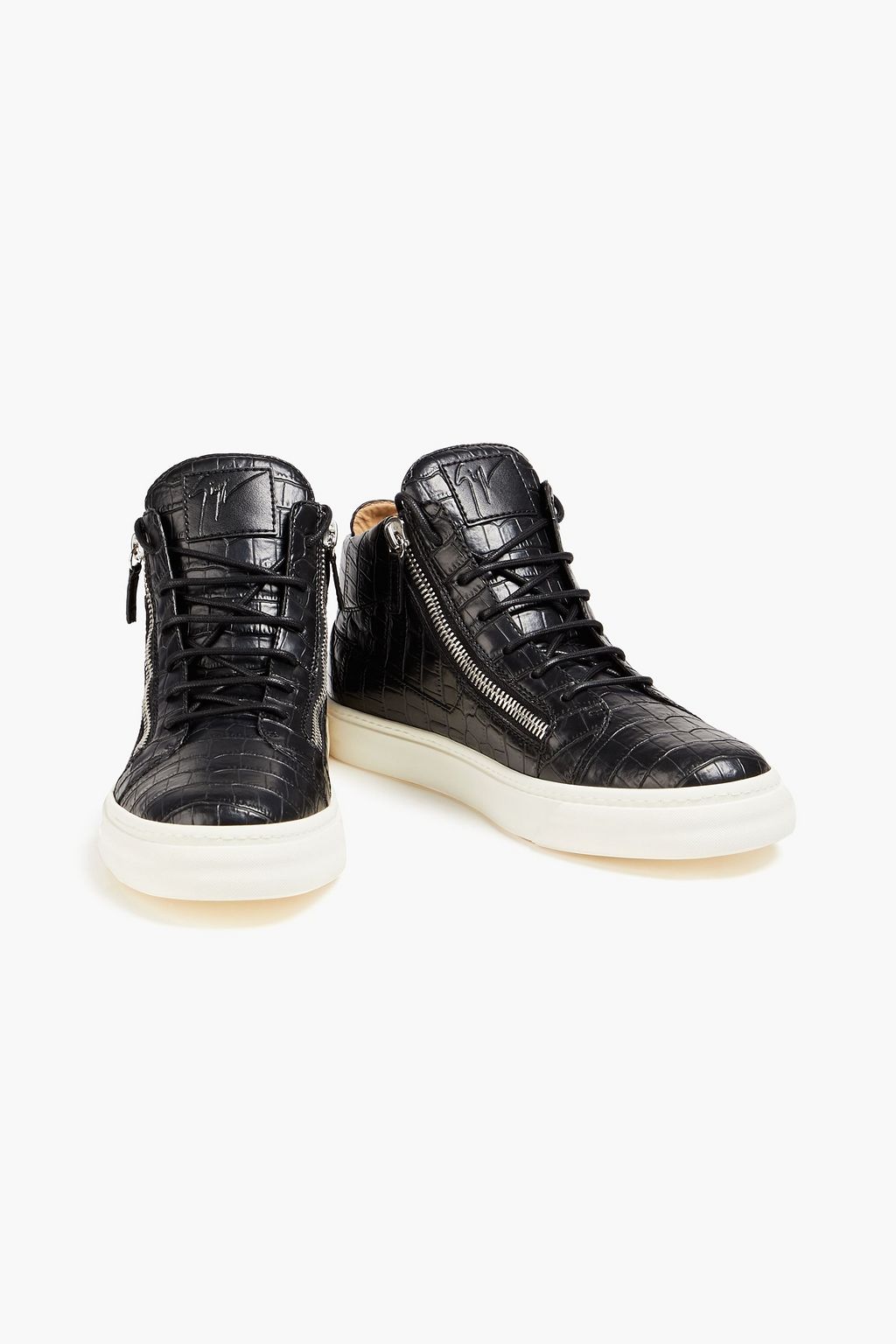 GIUSEPPE ZANOTTI Kriss High-Top-Sneakers aus Kunstleder mit Krokodileffekt
