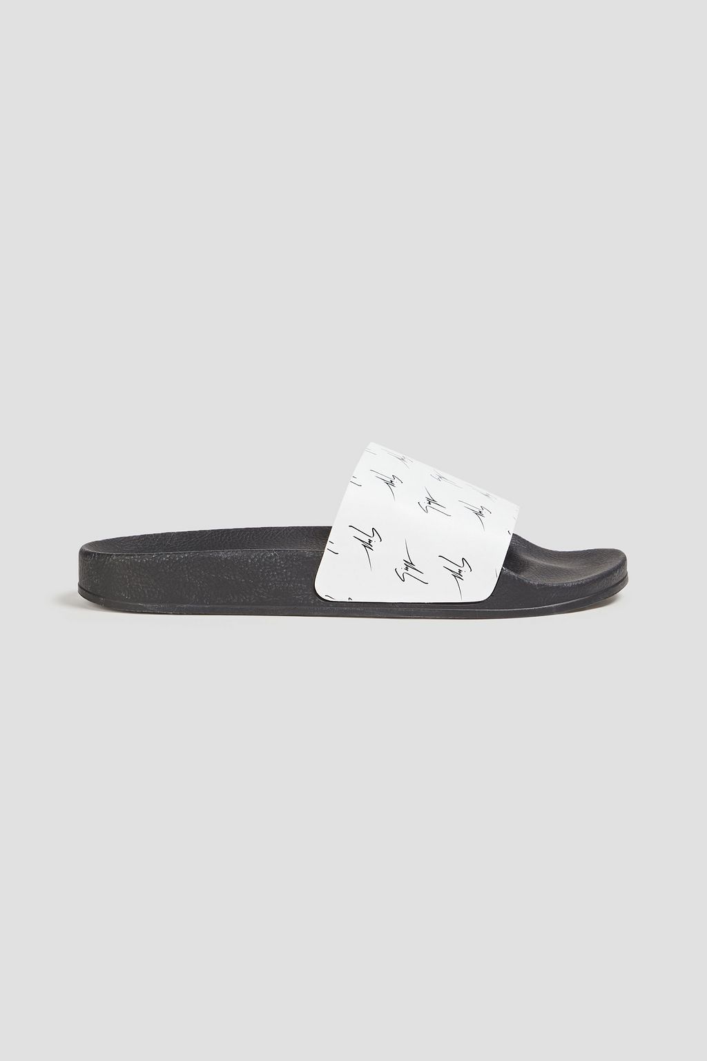 GIUSEPPE ZANOTTI Newburel logo-print faux leather slides | THE OUTNET