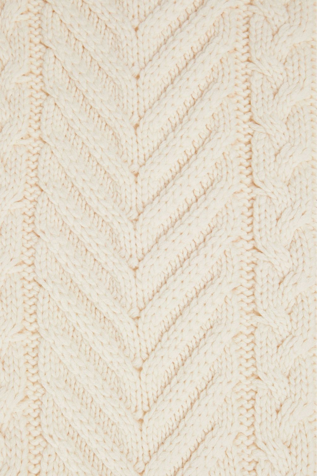 ZIMMERMANN Cable-knit merino wool and cashmere-blend scarf