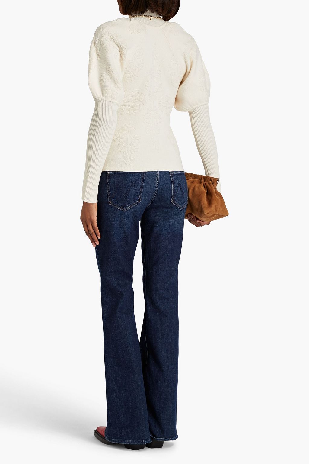 ZIMMERMANN Bouclé-knit wool and cashmere-blend turtleneck sweater