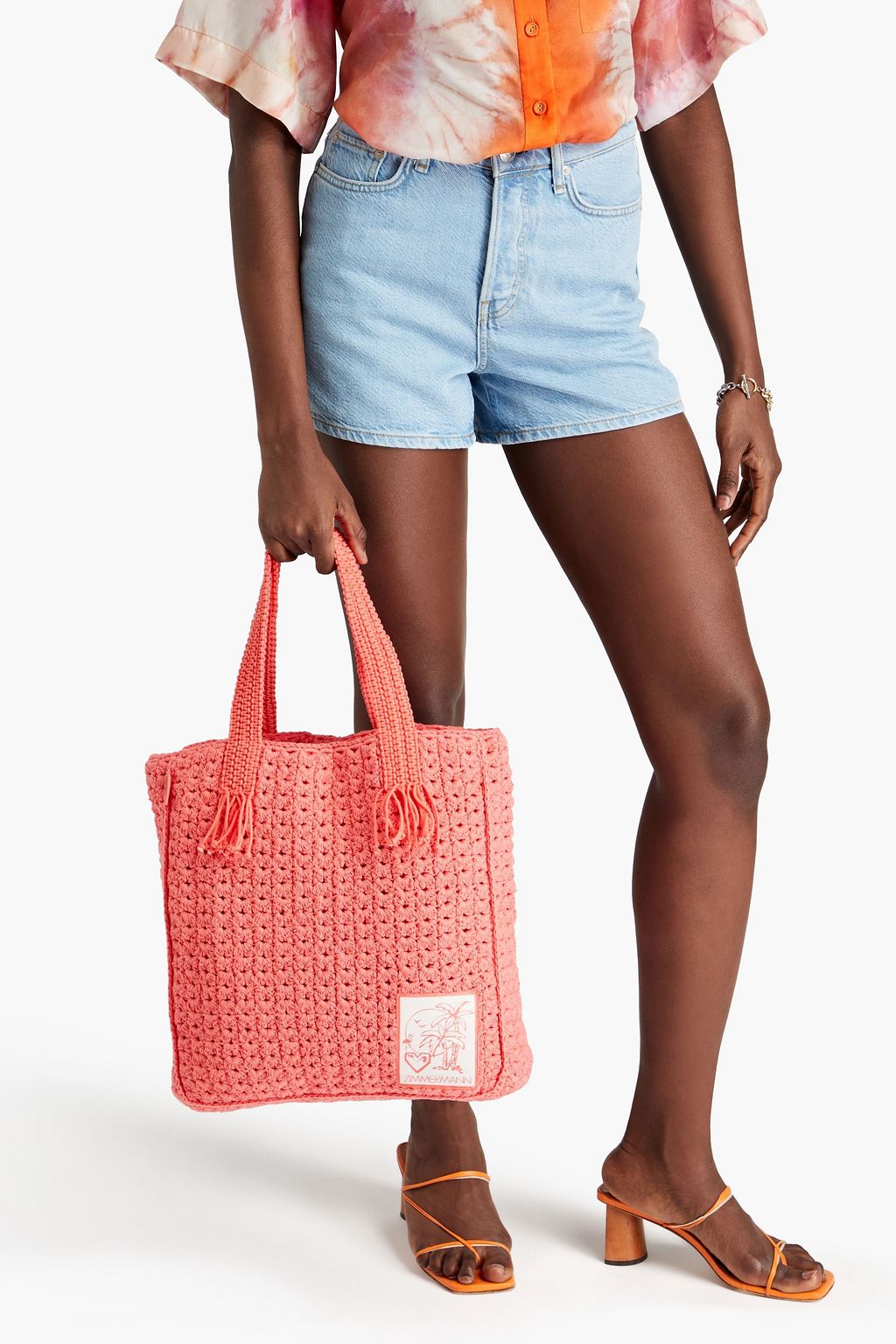 ZIMMERMANN Crocheted cotton tote THE