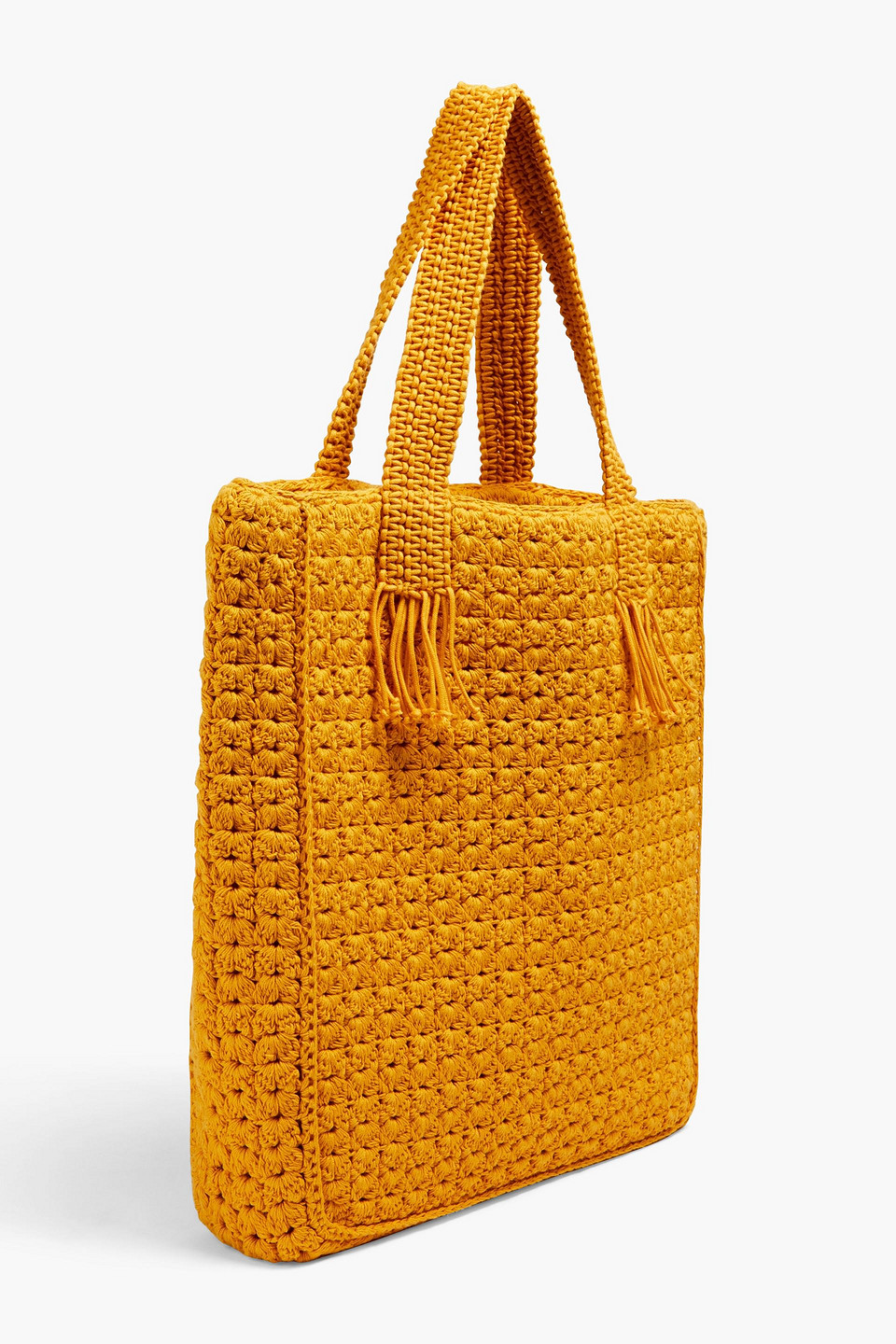 Shop Zimmermann Crocheted Cotton Tote In Mustard