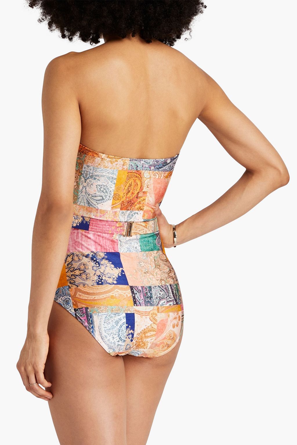 ZIMMERMANN Belted paisley-print swimsuit
