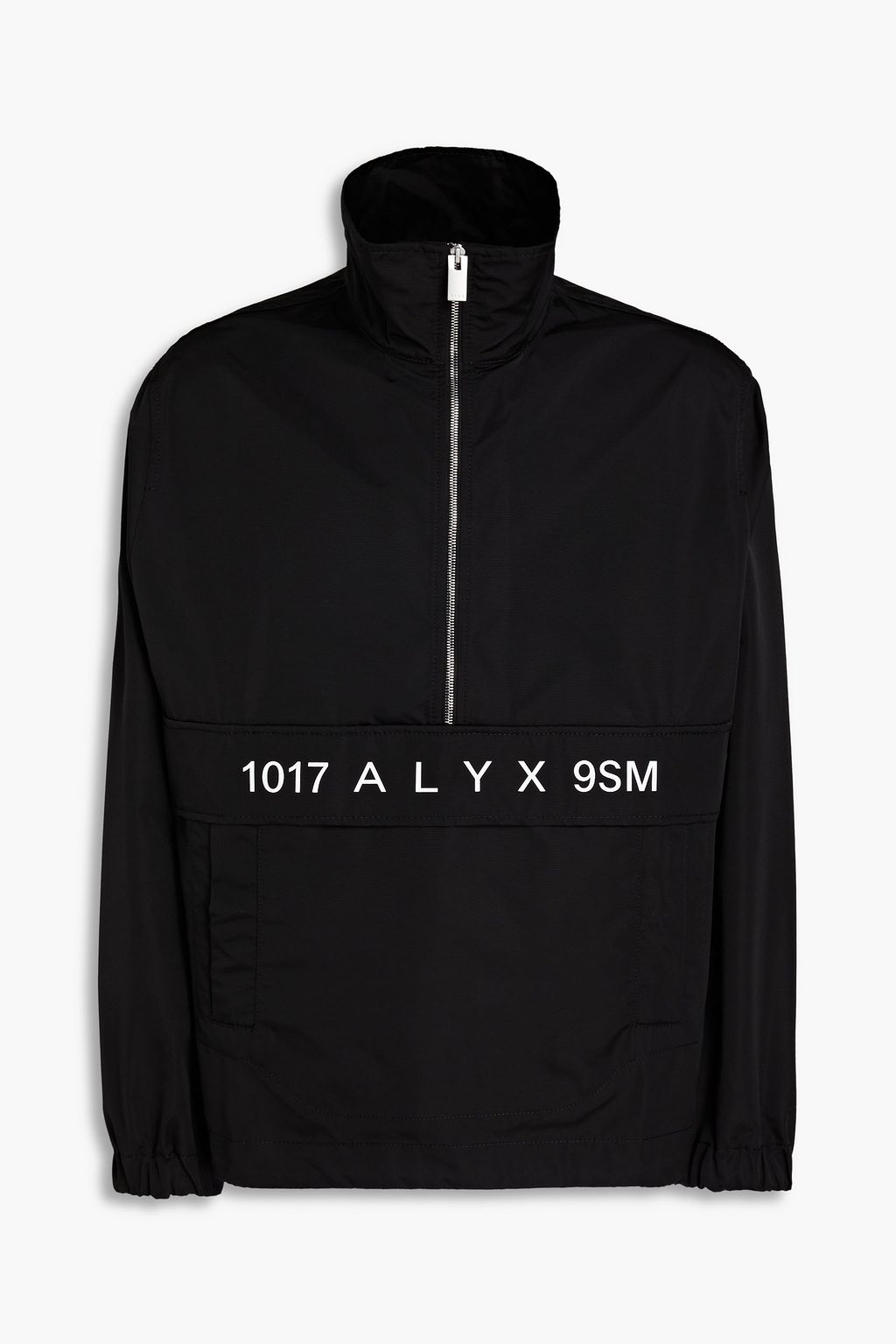 Logo-print shell half-zip jacket