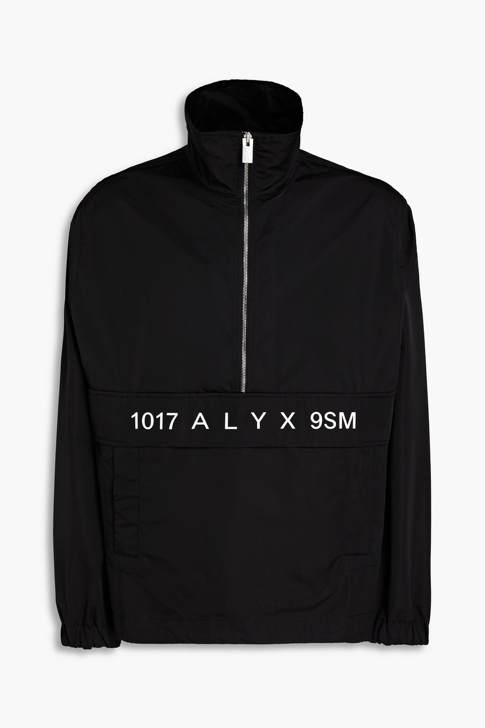 Shop Alyx Logo-print Shell Half-zip Jacket In Black