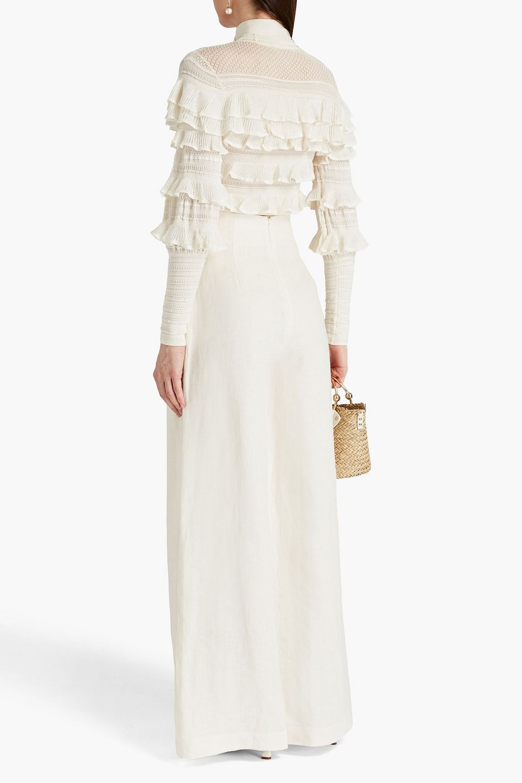 ZIMMERMANN Hose mit weitem Bein aus Leinen