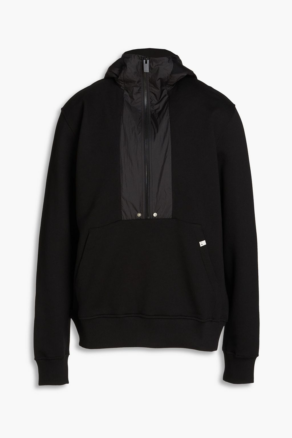 1017 ALYX 9SM Appliquéd shell-paneled cotton-fleece hoodie | THE OUTNET