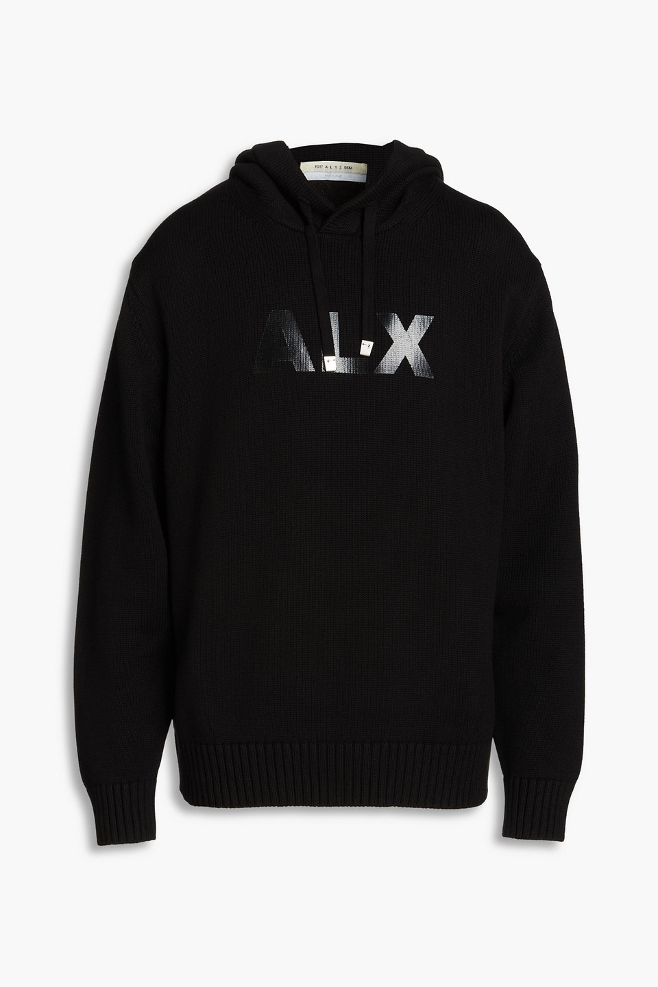 Shop Alyx Logo-print Cotton Hoodie In Black