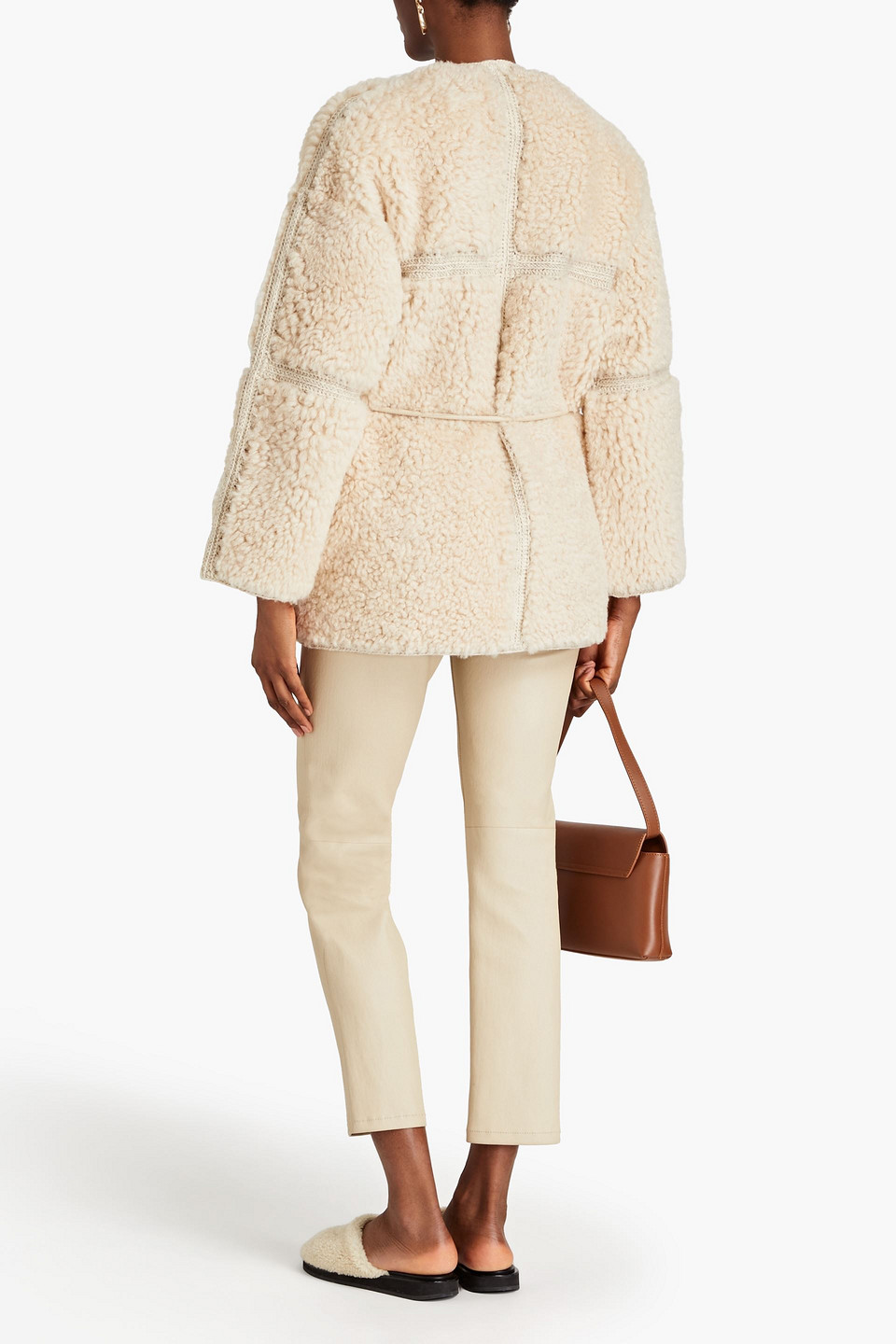  Zimmermann - Jacke Aus Shearling Mit Gürtel - Weiß - M/l 