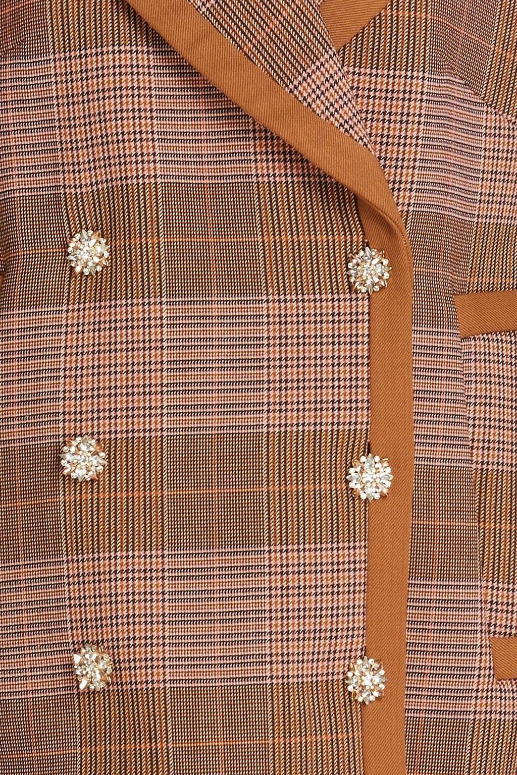 ZIMMERMANN Double-breasted Prince of Wales checked tweed coat