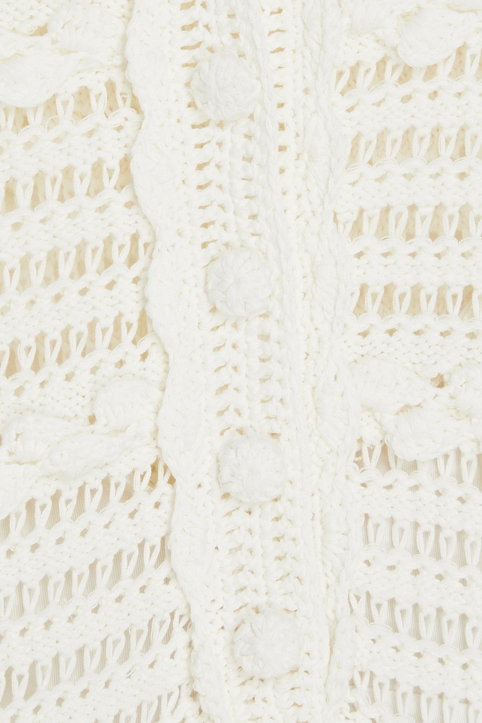 Zimmermann Belted Crocheted Cotton Midi Dress In Ivory