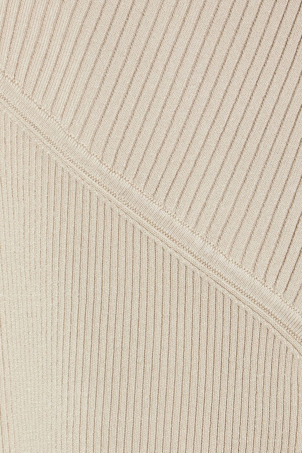 SIMKHAI Lucie lace-up ribbed-knit sweater