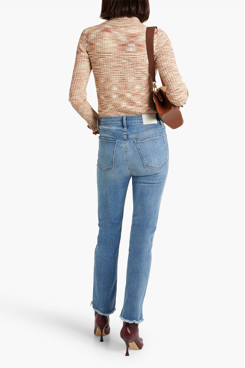 SIMKHAI Allyson space-dyed ribbed-knit sweater