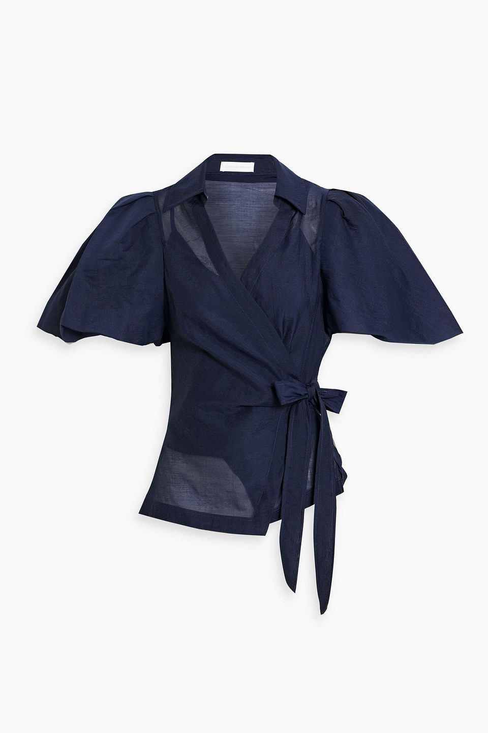 Simkhai Carolina Organza Wrap Top In Midnight Blue