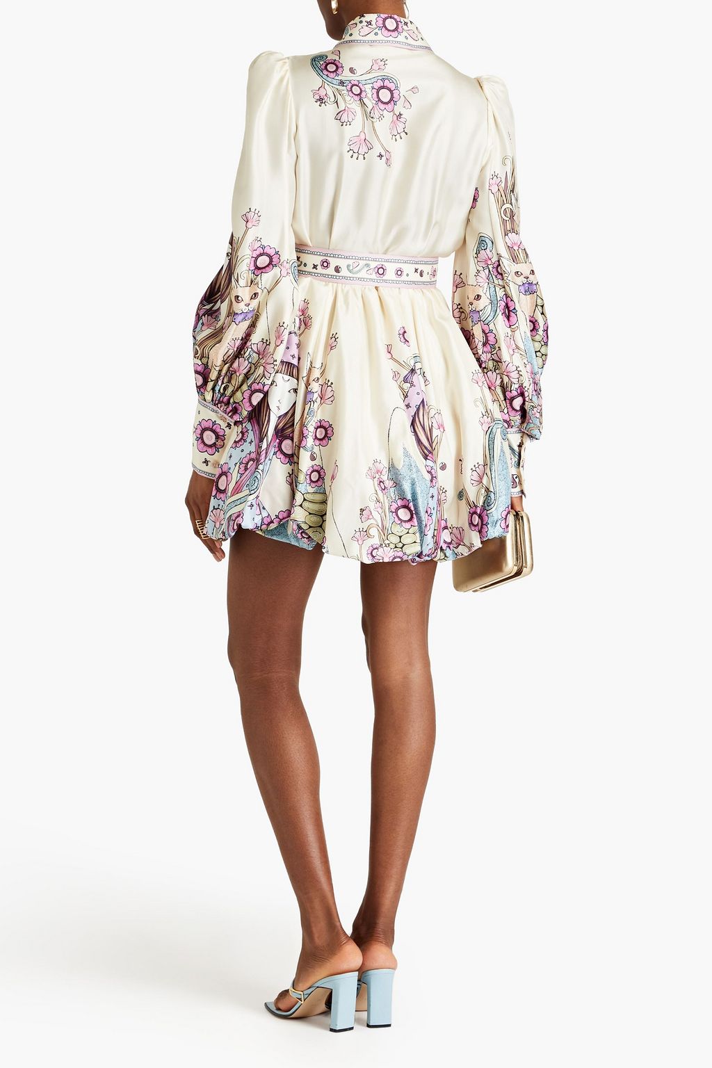 ZIMMERMANN Printed silk-satin mini dress