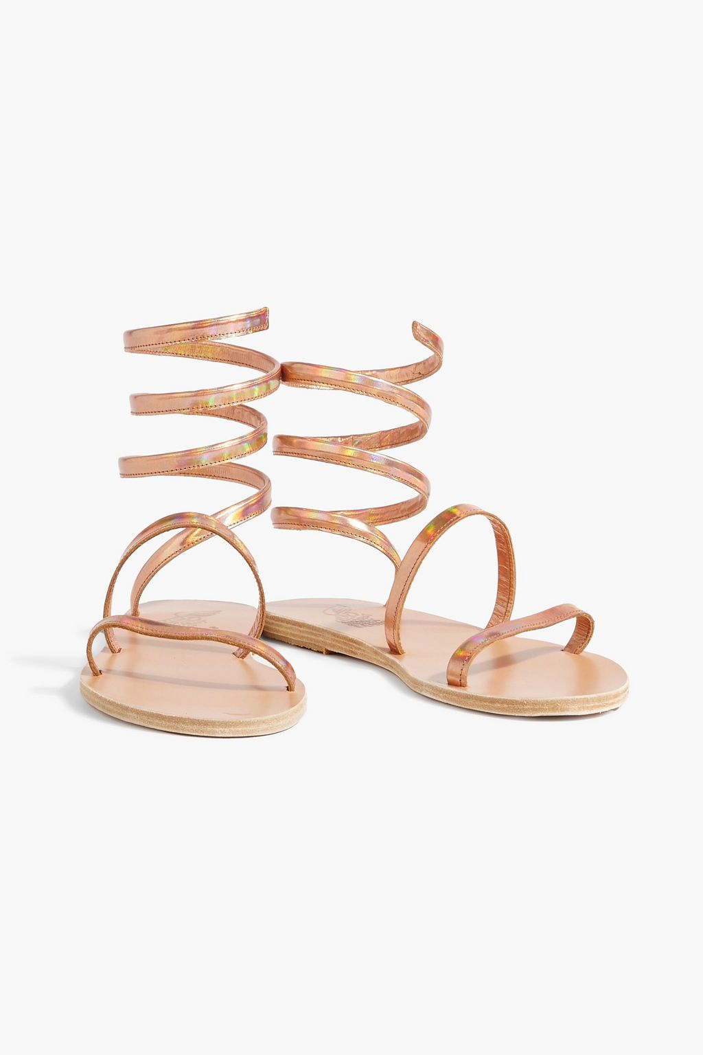 ANCIENT GREEK SANDALS Ofis iridescent leather sandals