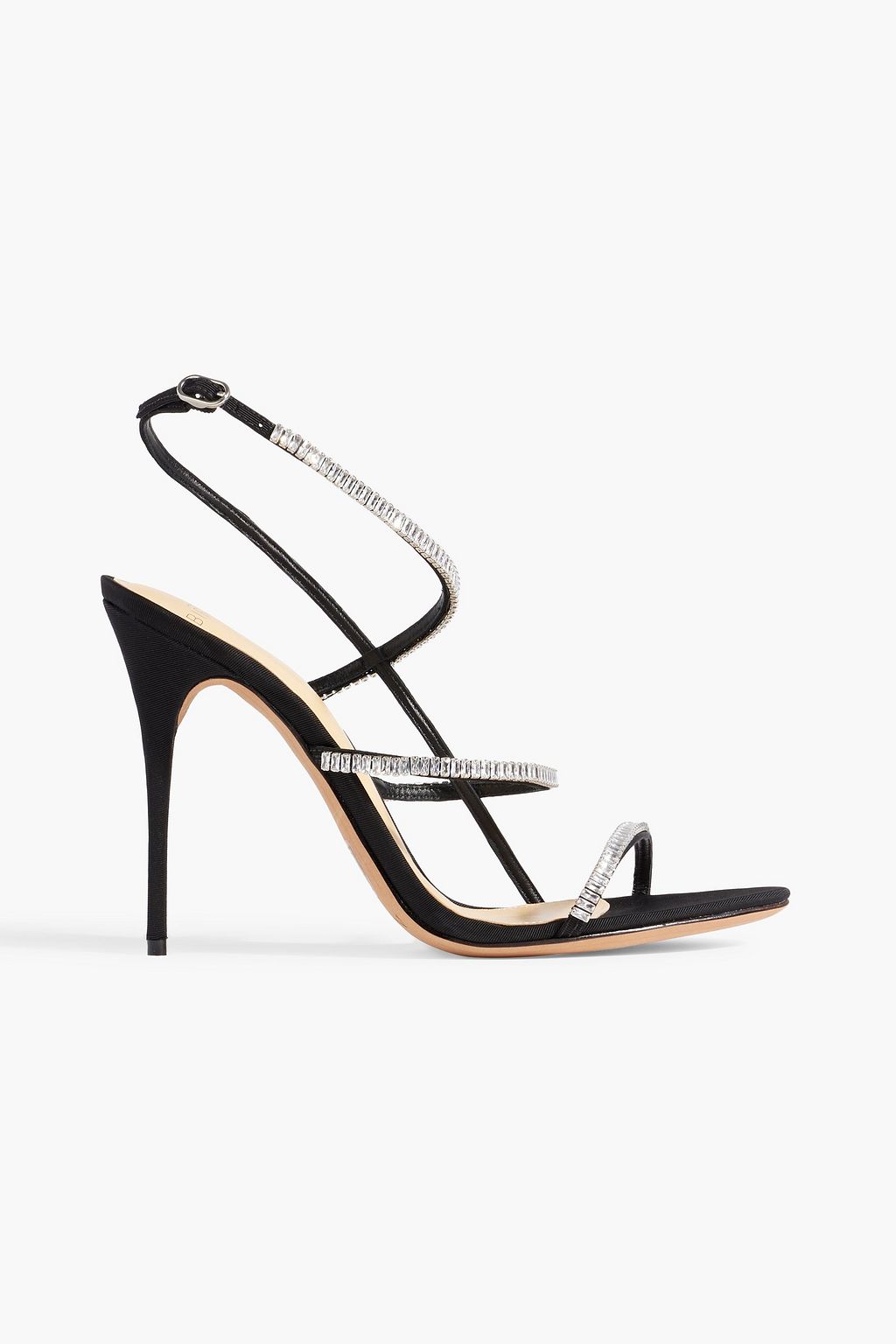 ALEXANDRE BIRMAN Sally crystal-embellished faille sandals | THE OUTNET