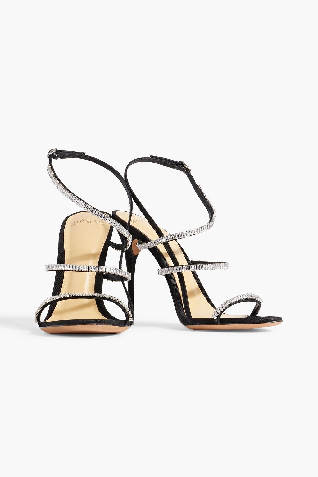 ALEXANDRE BIRMAN Sally 100 crystal-embellished faille slingback sandals