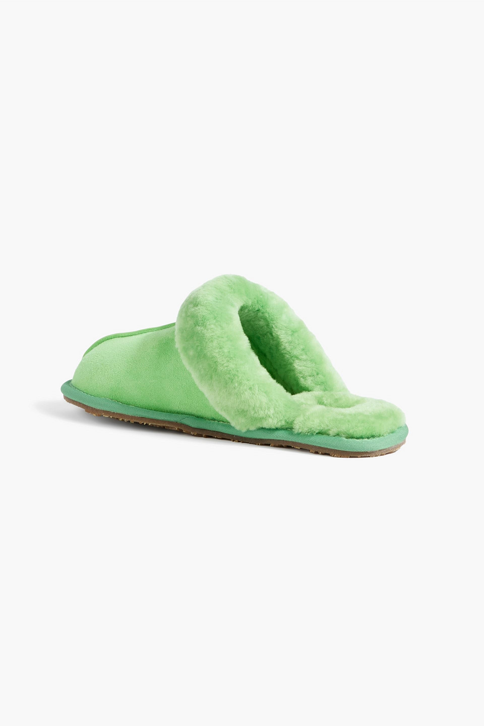 Shop Australia Luxe Collective Shearling Slippers In Bright Green