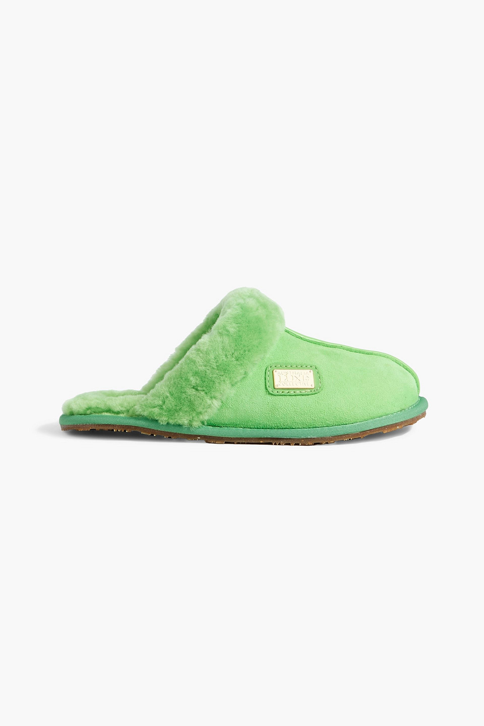 Australia Luxe Collective Shearling Slippers In Bright Green