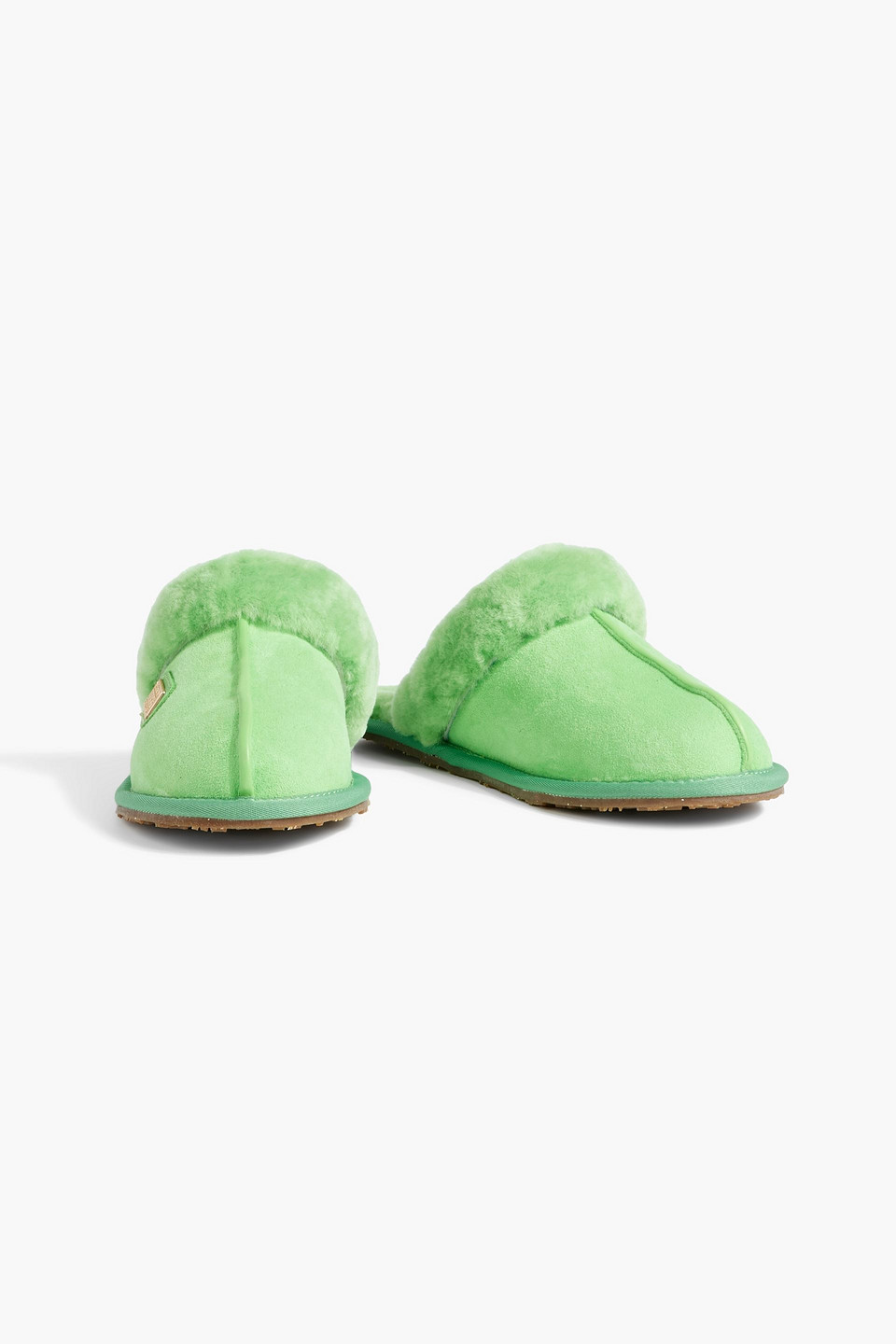 Shop Australia Luxe Collective Shearling Slippers In Bright Green