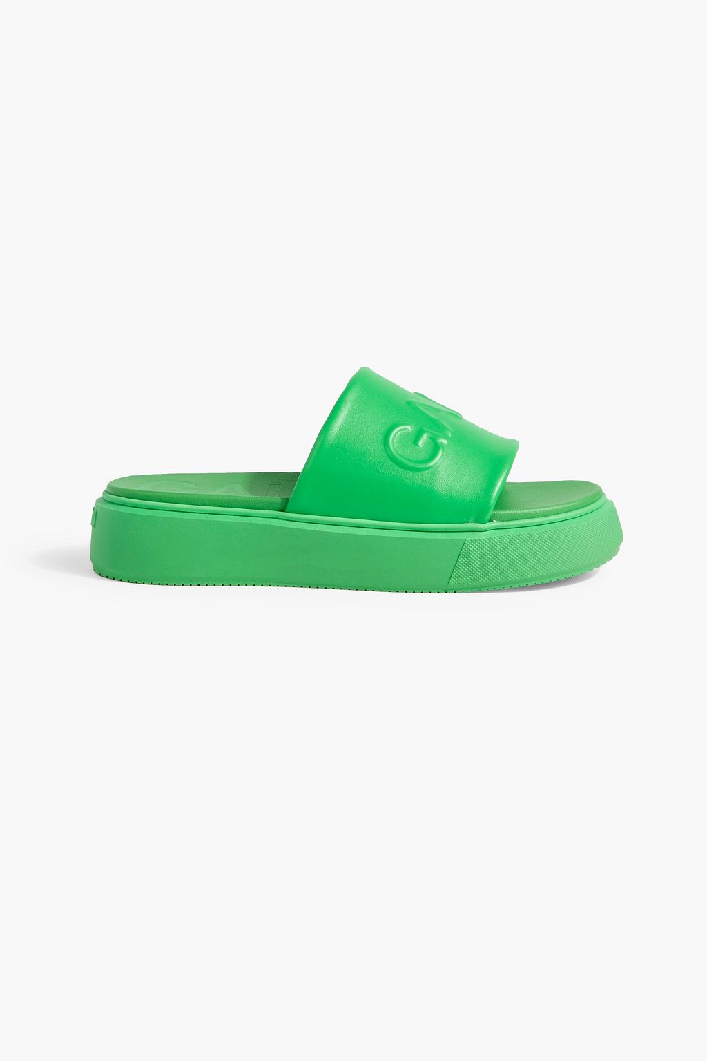 GANNI Embossed faux leather slides | THE OUTNET