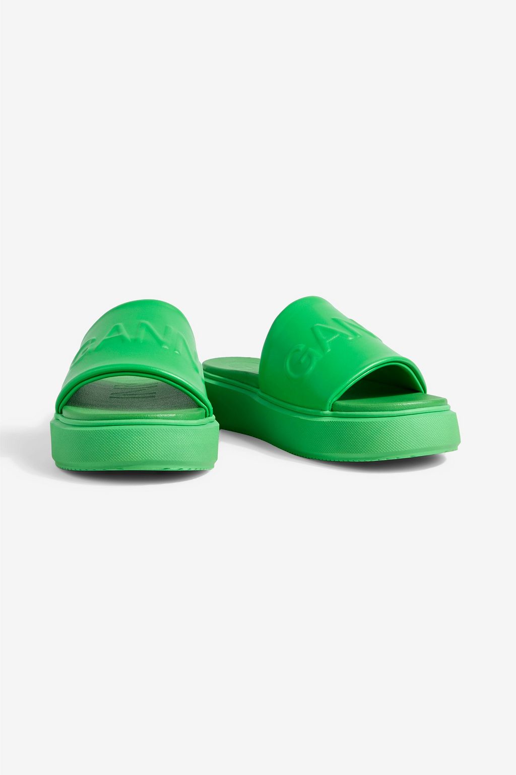 GANNI Embossed platform slides