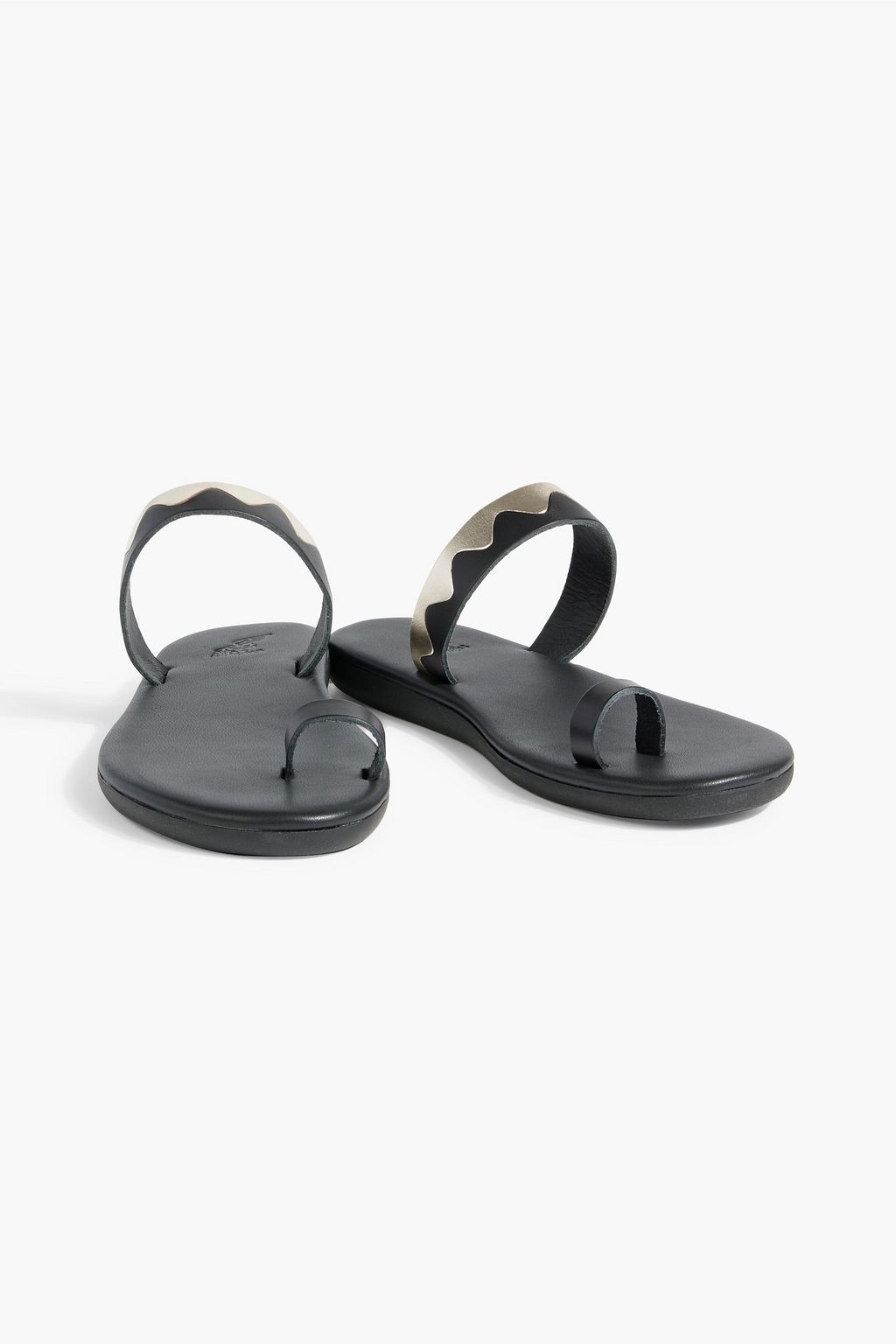 ANCIENT GREEK SANDALS Kyma metallic leather sandals