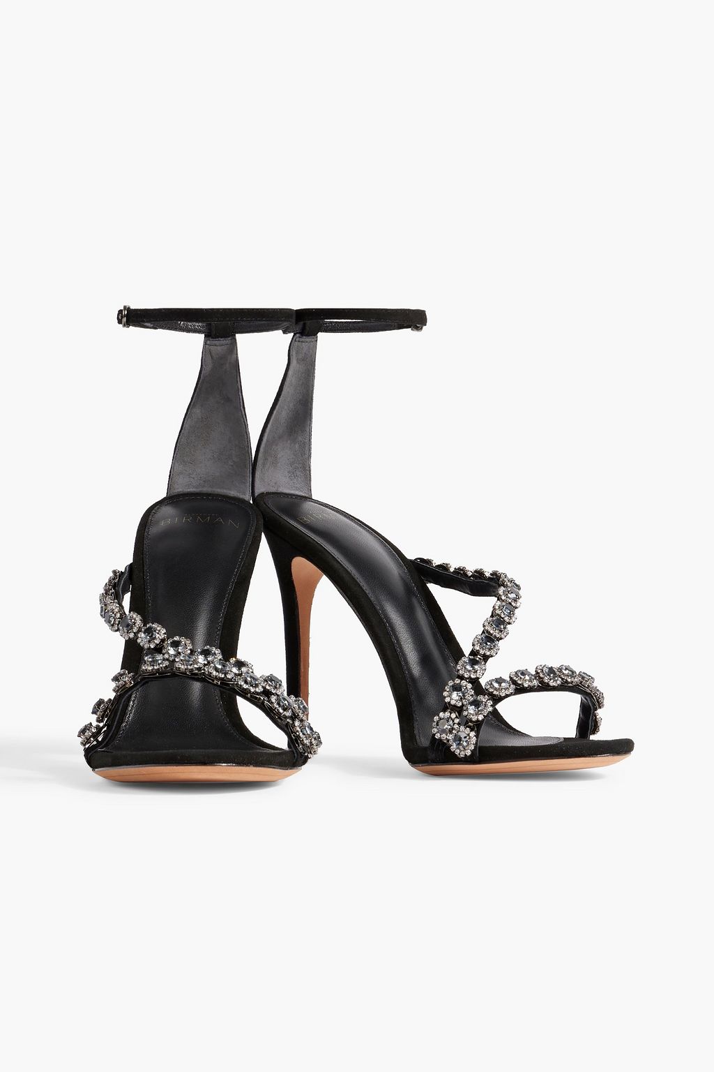 ALEXANDRE BIRMAN Cara crystal-embellished suede sandals