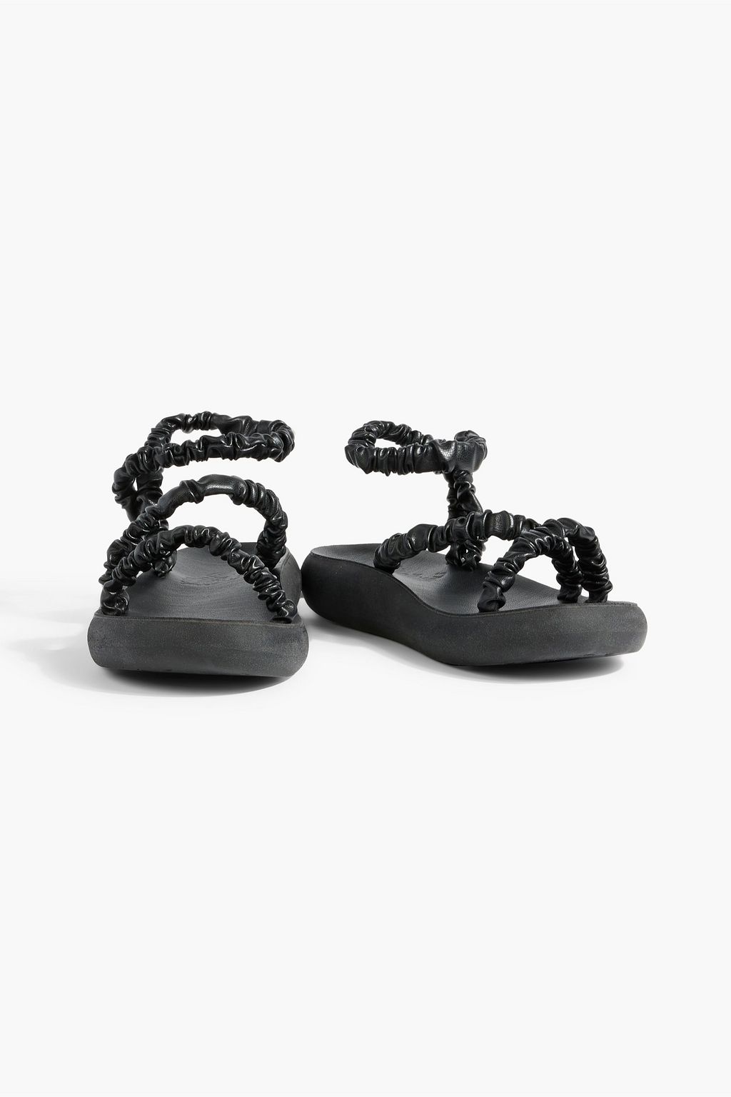 ANCIENT GREEK SANDALS Scrunchie Eleftheria faux leather sandals