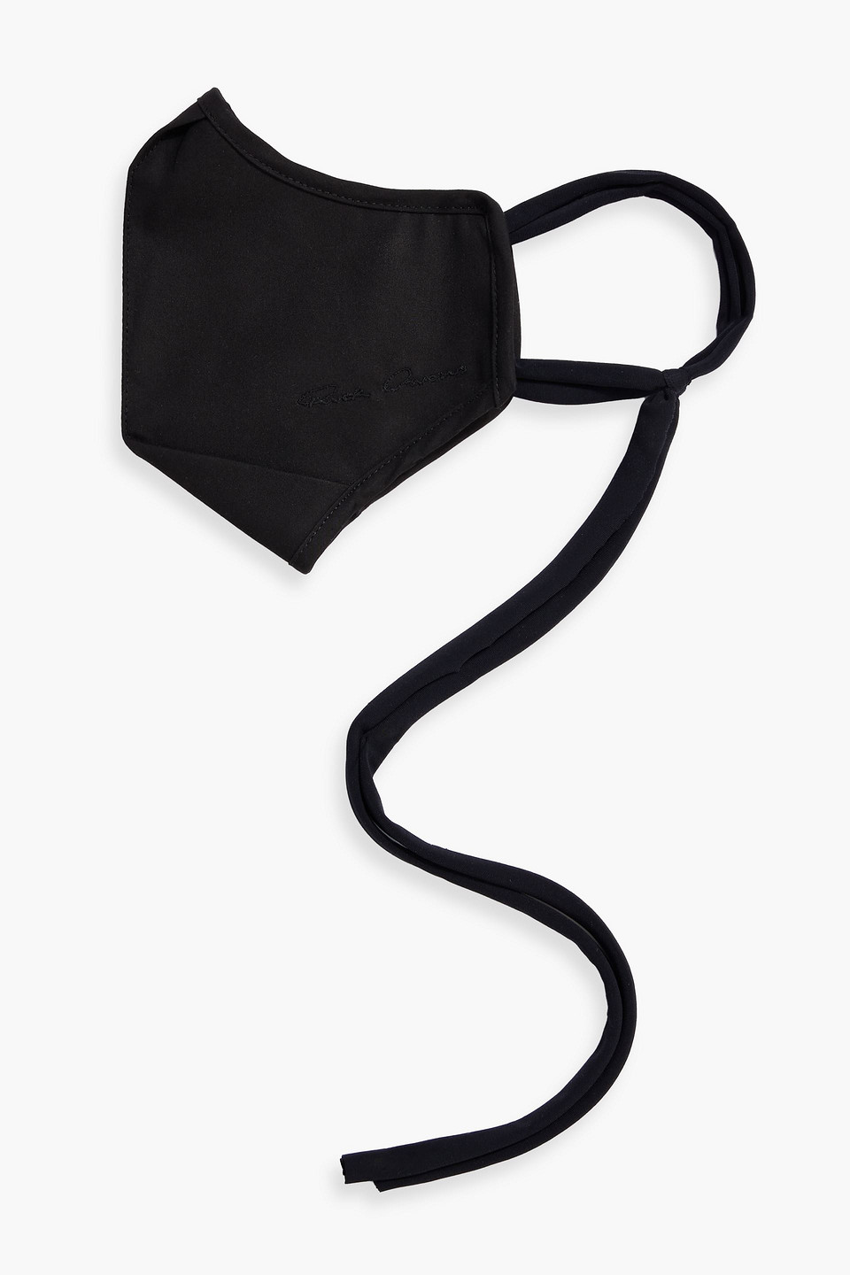 Rick Owens Cotton-poplin Face Mask In Black