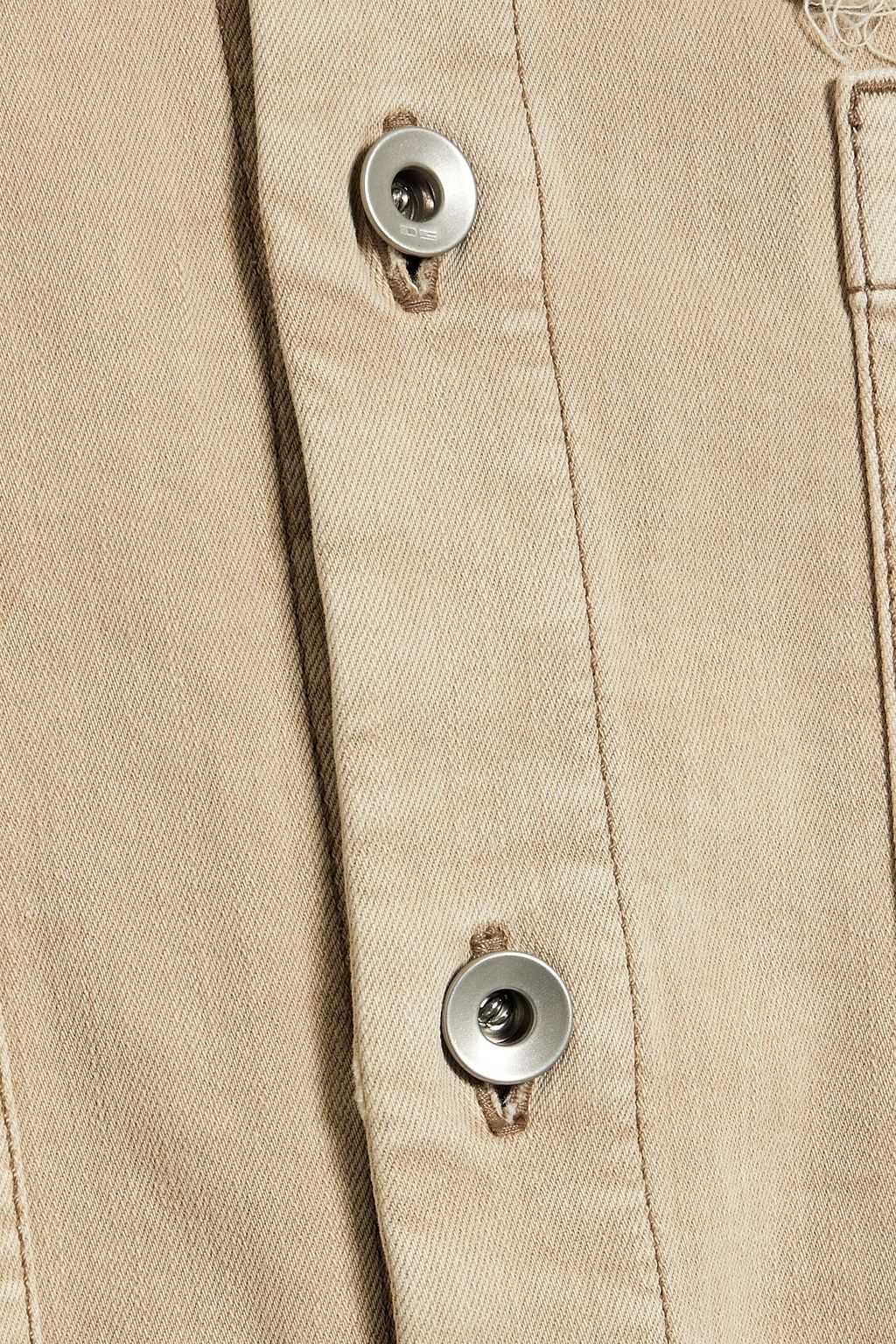 DRKSHDW BY RICK OWENS Cropped embellished frayed denim jacket
