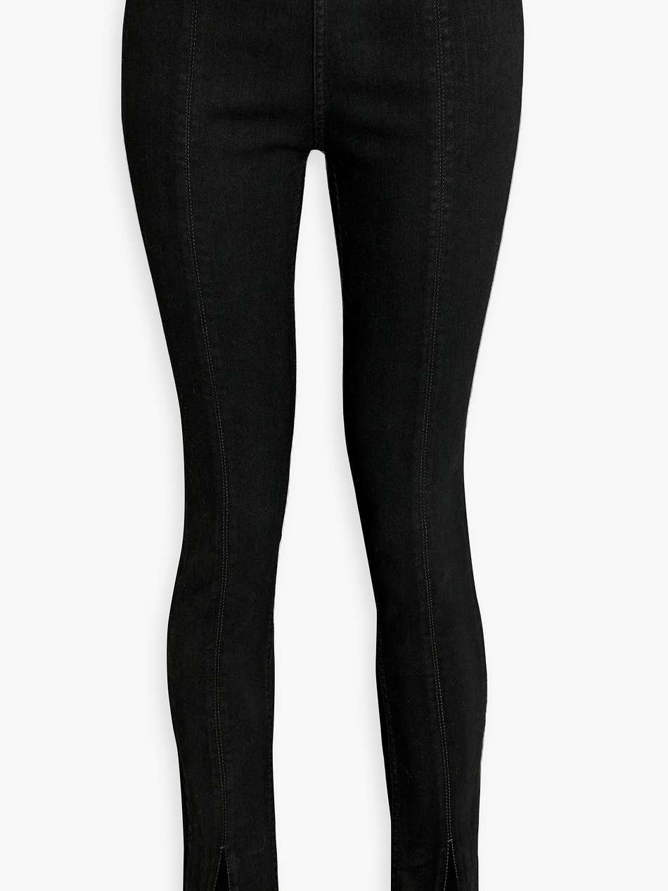 mid-rise denim leggings