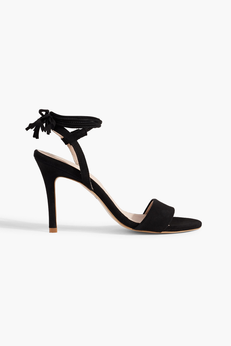 Iris & Ink Gloria Suede Sandals In Black