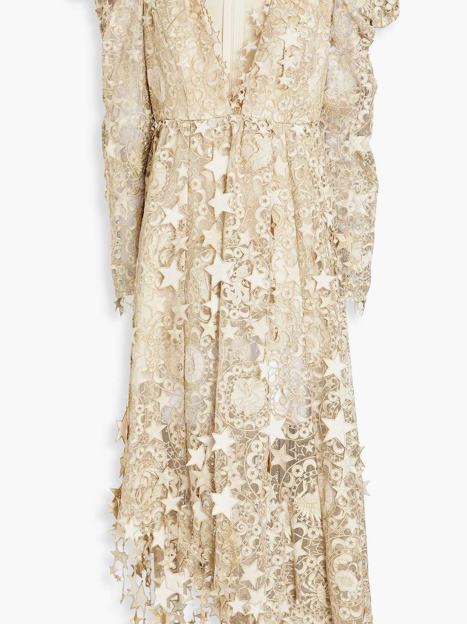embellished tulle midi dress