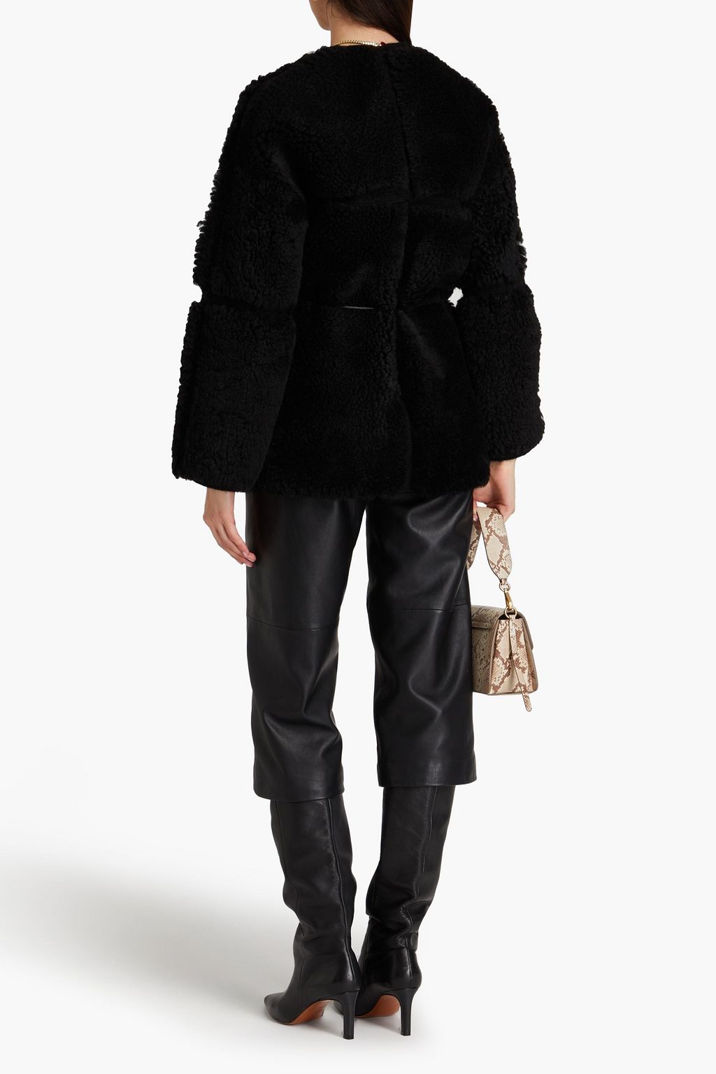 ZIMMERMANN Belted shearling jacket
