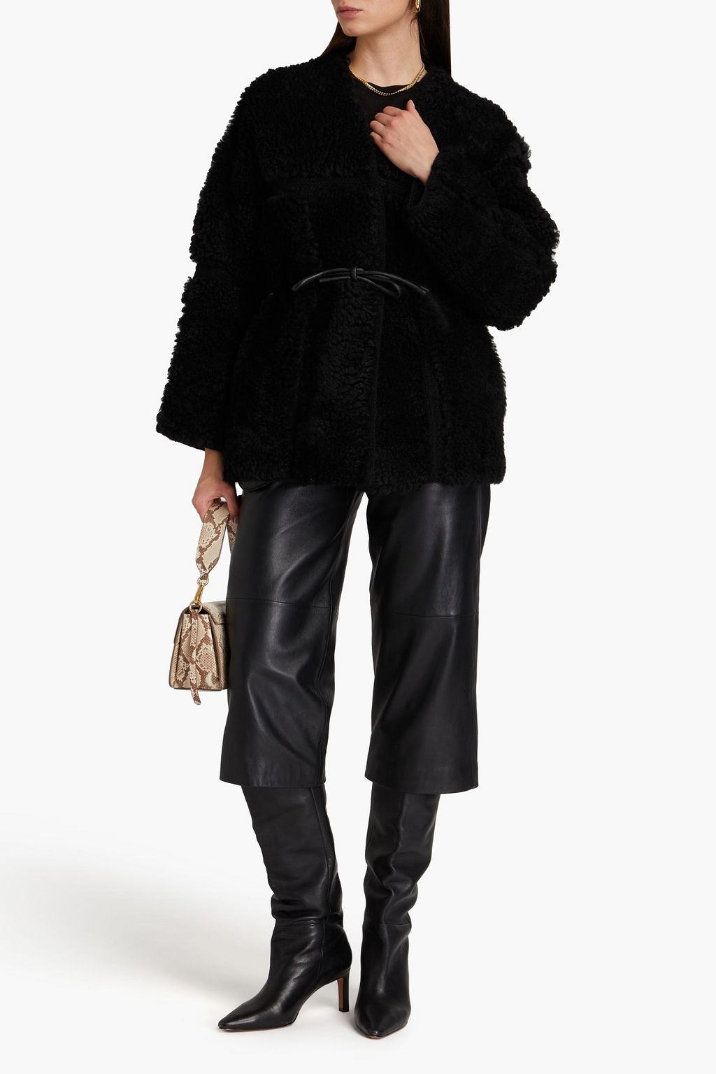ZIMMERMANN Belted shearling jacket