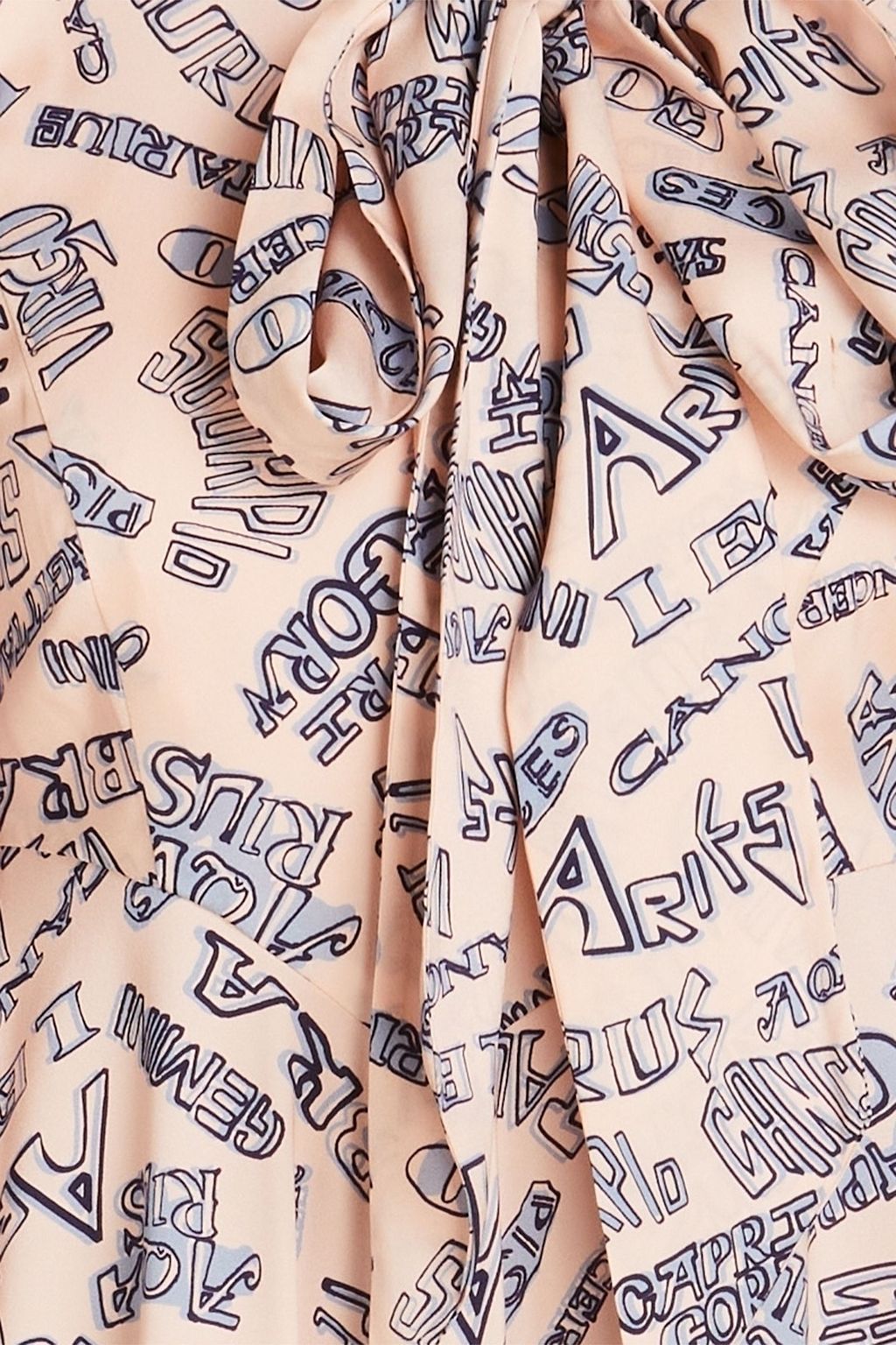 ZIMMERMANN Pussy-bow printed stretch-silk twill mini dress