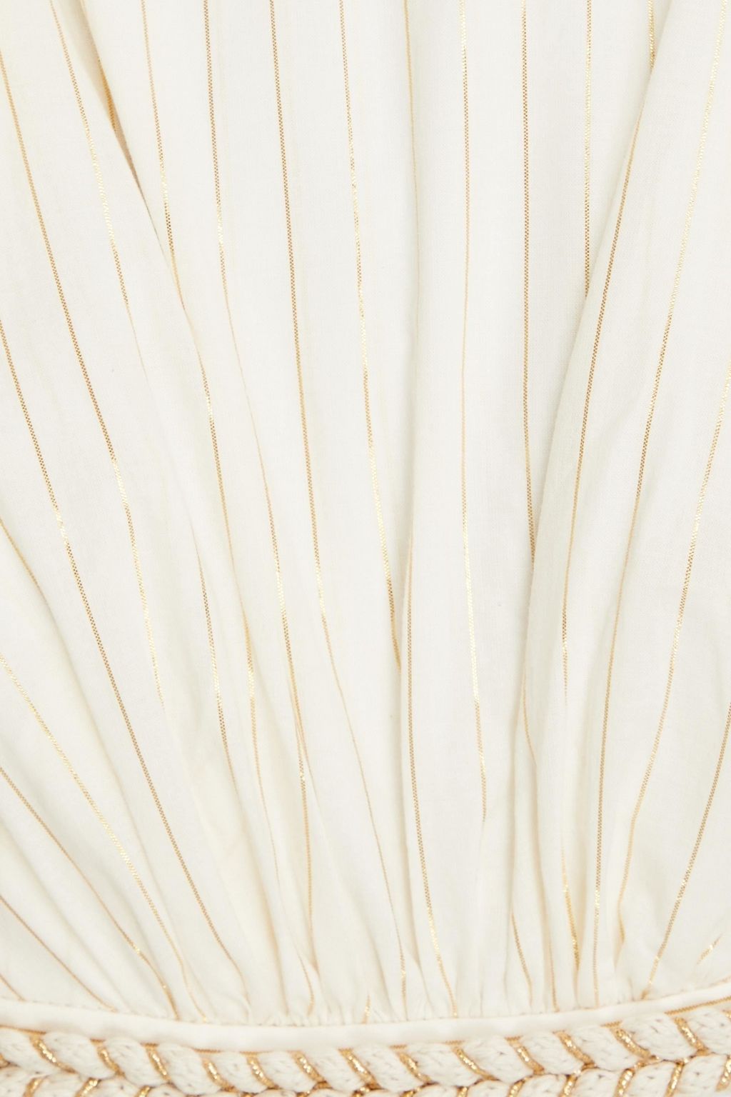 ZIMMERMANN Maxikleid aus einer Baumwollmischung mit Metallic-Effekt und Rüschen