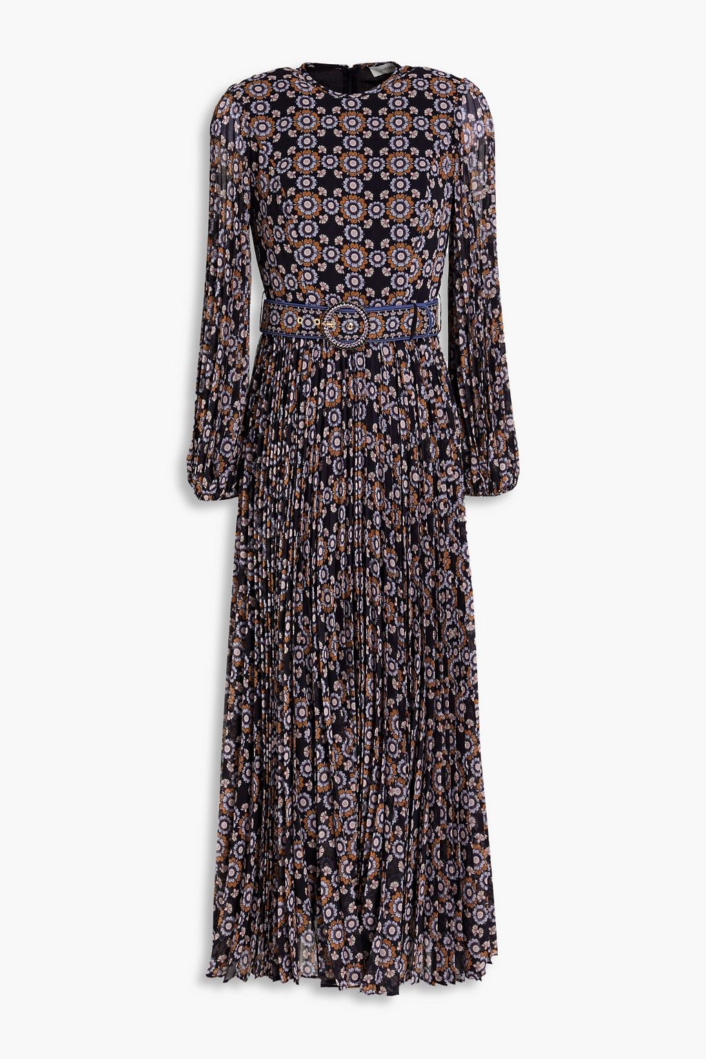 ZIMMERMANN クレープ ミディワンピース タック&プリント入り | THE  