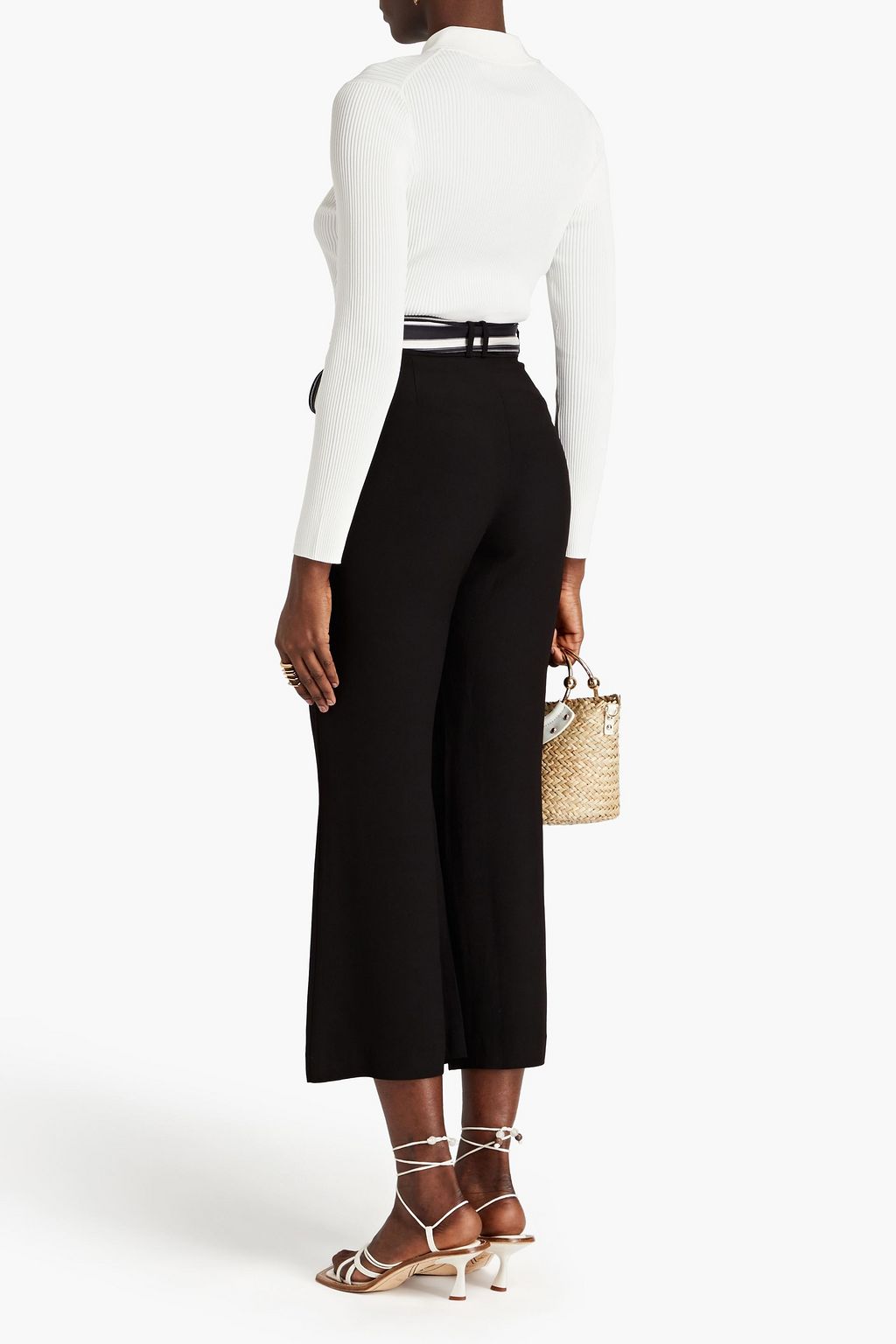 ZIMMERMANN Kick-flare-Hose aus Crêpe mit Gürtel