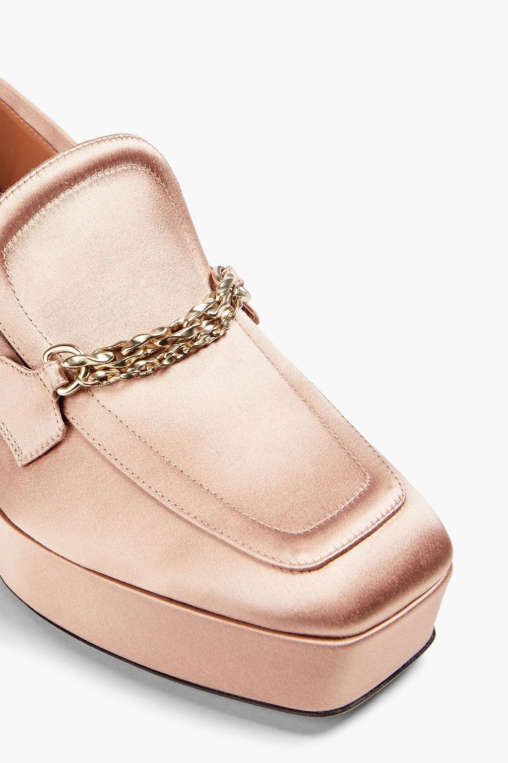 ZIMMERMANN Loafers aus Satin mit Plateau und Kettendetail