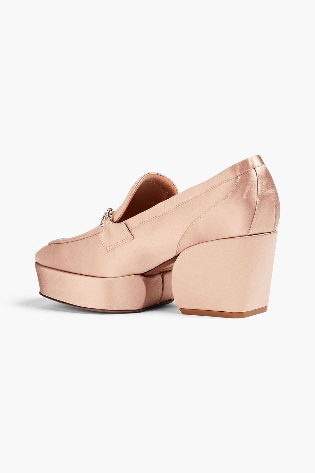 ZIMMERMANN Loafers aus Satin mit Plateau und Kettendetail