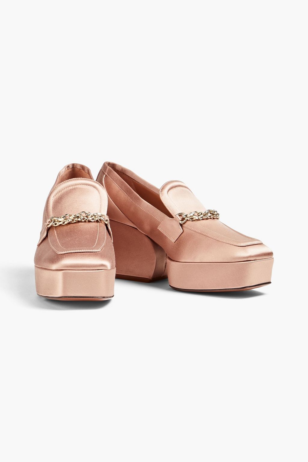ZIMMERMANN Loafers aus Satin mit Plateau und Kettendetail