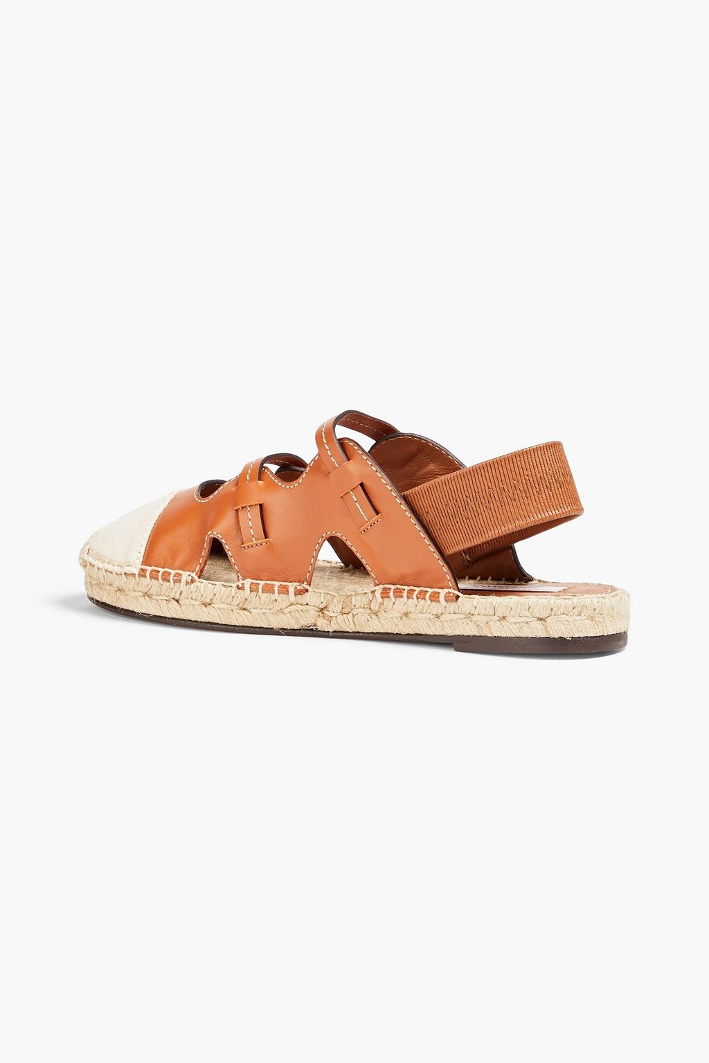 ZIMMERMANN Cutout leather slingback espadrilles