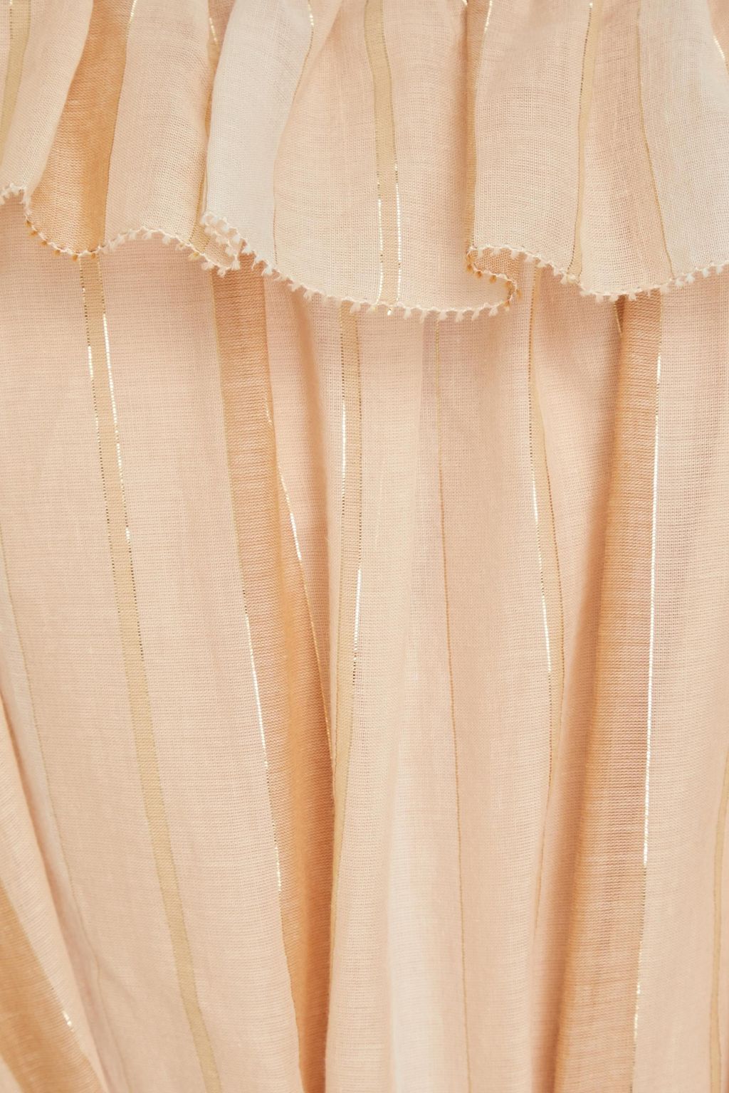 ZIMMERMANN Metallic striped cotton-blend maxi dress