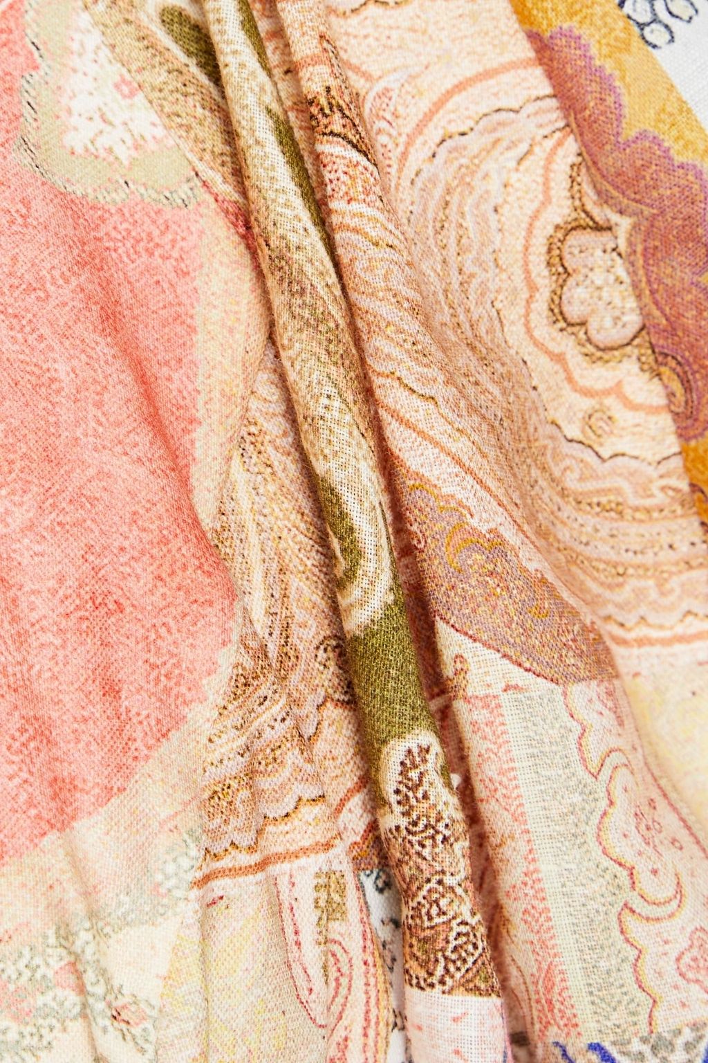 ZIMMERMANN Ruffled printed linen midi dress