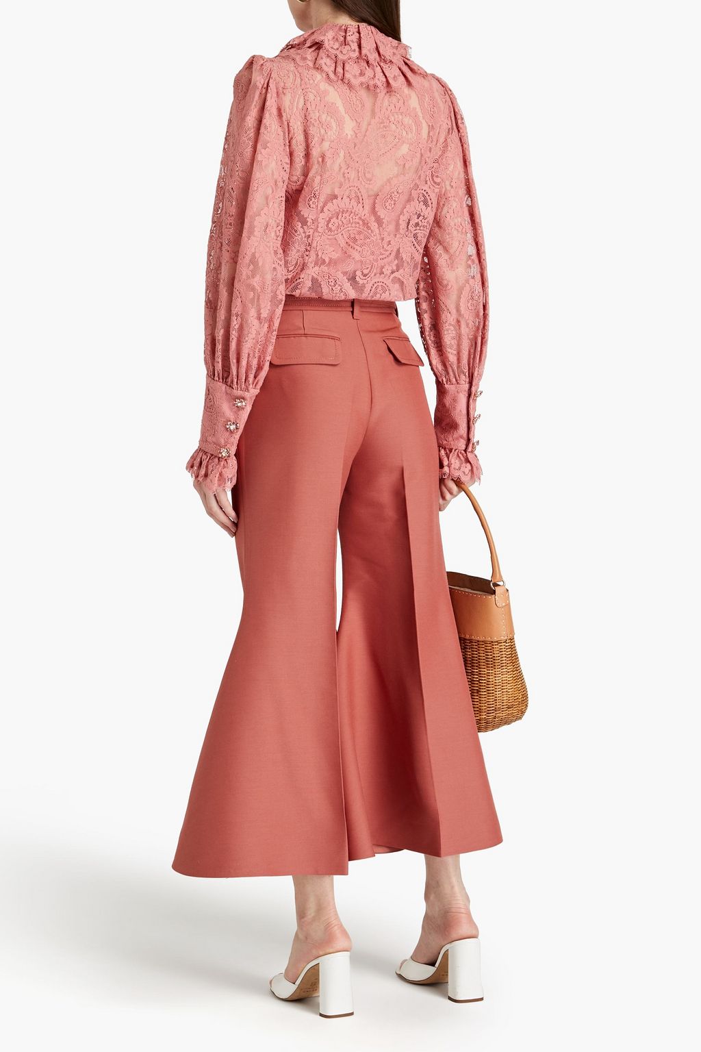 ZIMMERMANN Ruffled lace blouse
