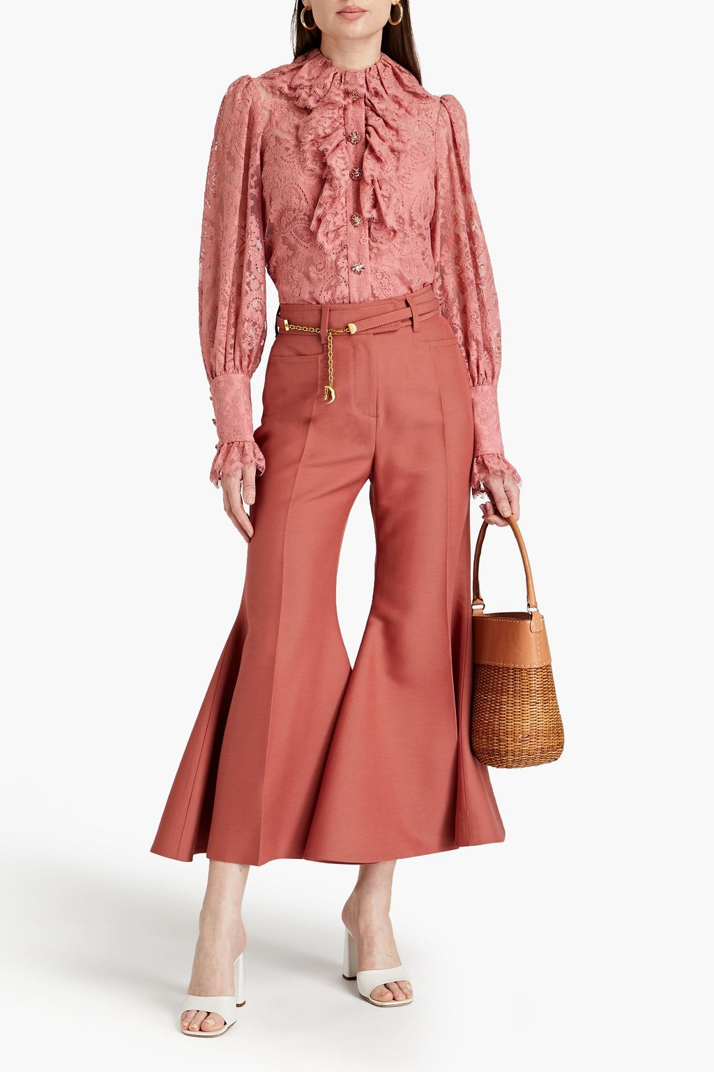 ZIMMERMANN Ruffled lace blouse