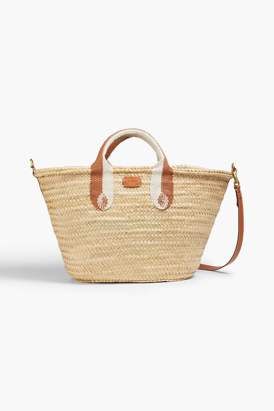 Zimmermann Straw Tote In Beige